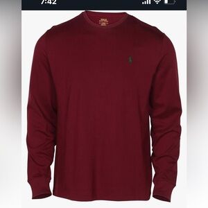 Ralph Lauren LS Tee Burgundy size Medium